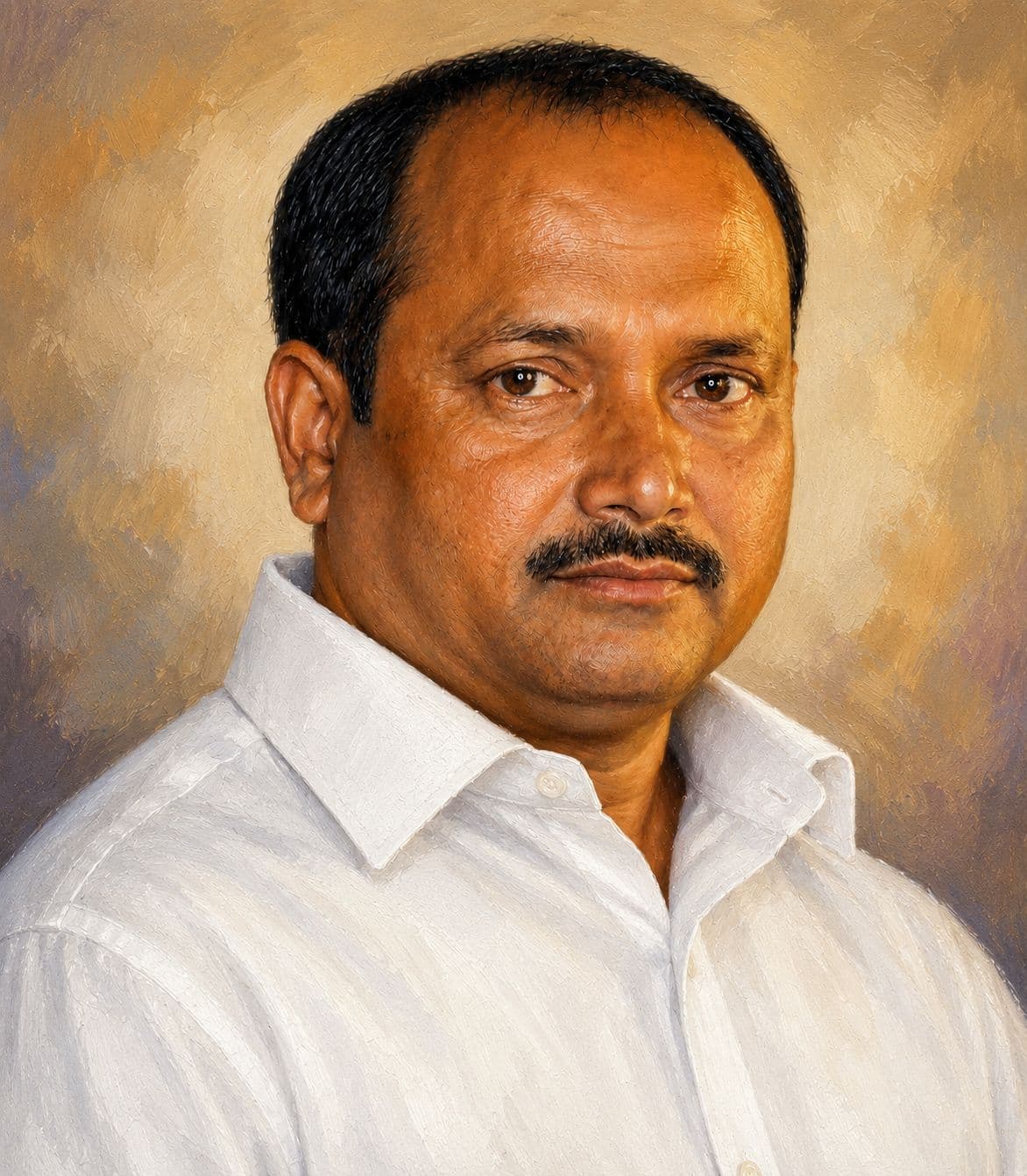 Portrait of Late Mr. Sarat Chandra Routray, founding Chairman of Doon International School, Bhubaneswar